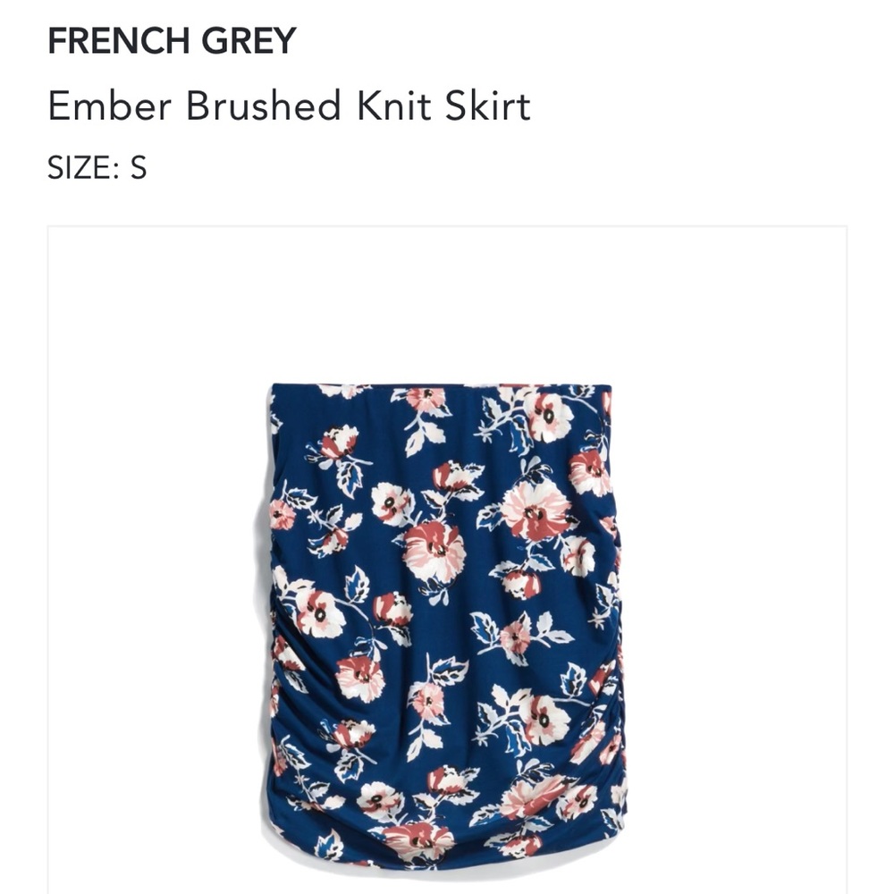 Floral ruched skirt